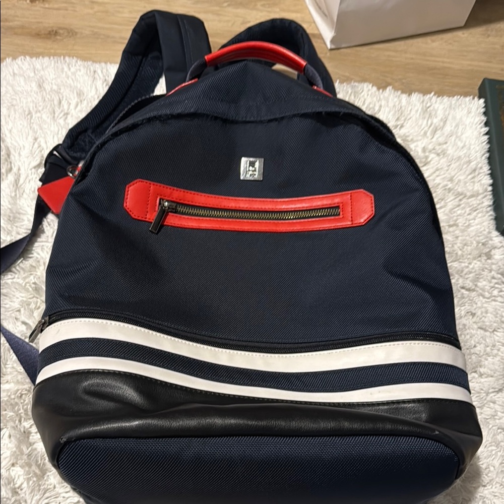 Stylish Navy and Red Backpack